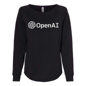 OpenAI Logo AI Artificial Intelligence NLP API GPT3 Womens California Wash Sweatshirt