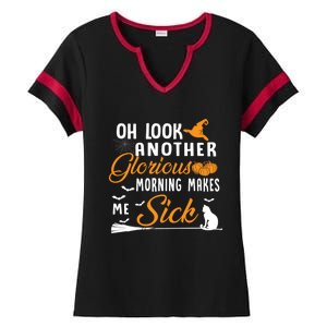 Oh Look Another Glorious Morning Makes Me Sick Halloween Cute Gift Ladies Halftime Notch Neck Tee