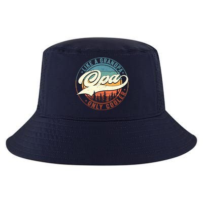 Opa Like A Grandpa Only Cooler Vintage Retro Opa Dad Cool Comfort Performance Bucket Hat