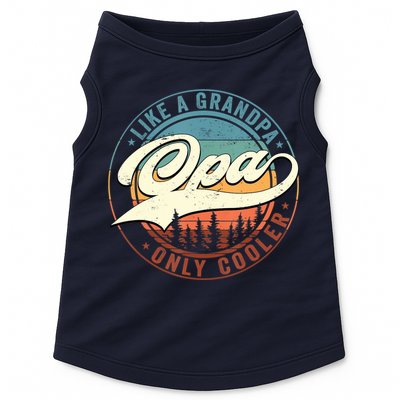 Opa Like A Grandpa Only Cooler Vintage Retro Opa Dad Doggie Tank