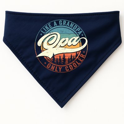 Opa Like A Grandpa Only Cooler Vintage Retro Opa Dad USA-Made Doggie Bandana