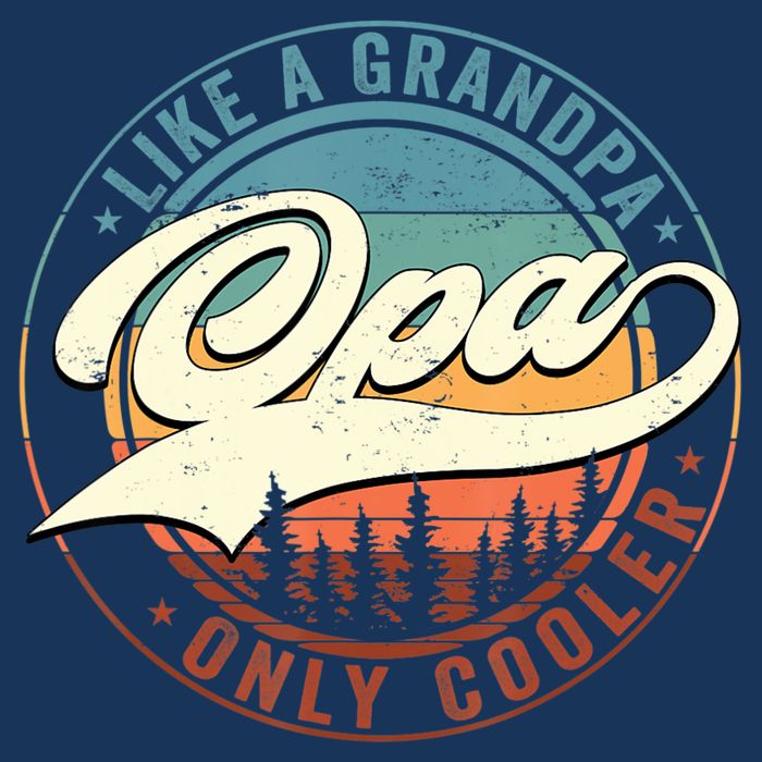 Opa Like A Grandpa Only Cooler Vintage Retro Opa Dad Button