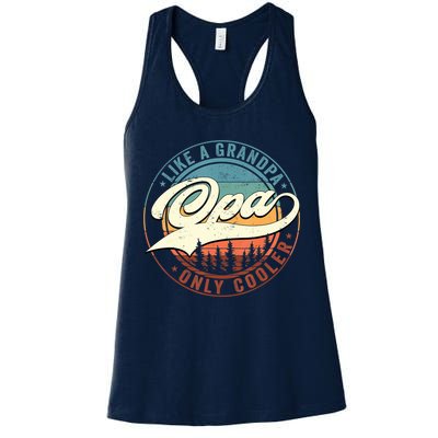 Opa Like A Grandpa Only Cooler Vintage Retro Opa Dad Womens Tank Top