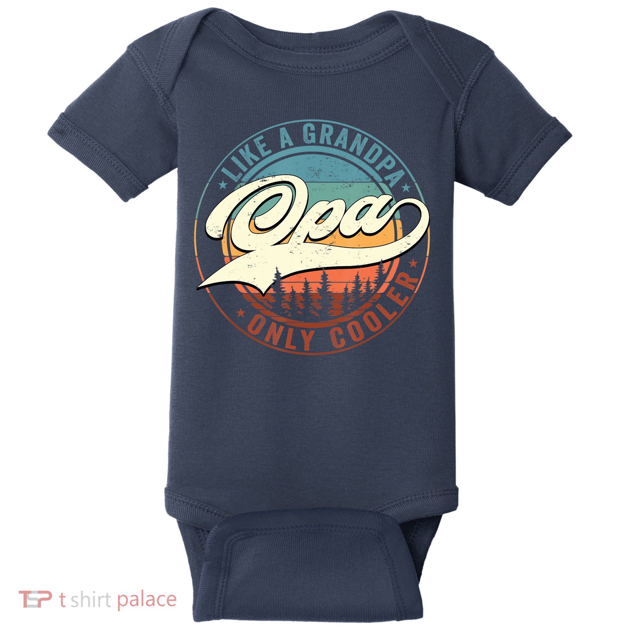 Opa Like A Grandpa Only Cooler Vintage Retro Opa Dad Baby Bodysuit