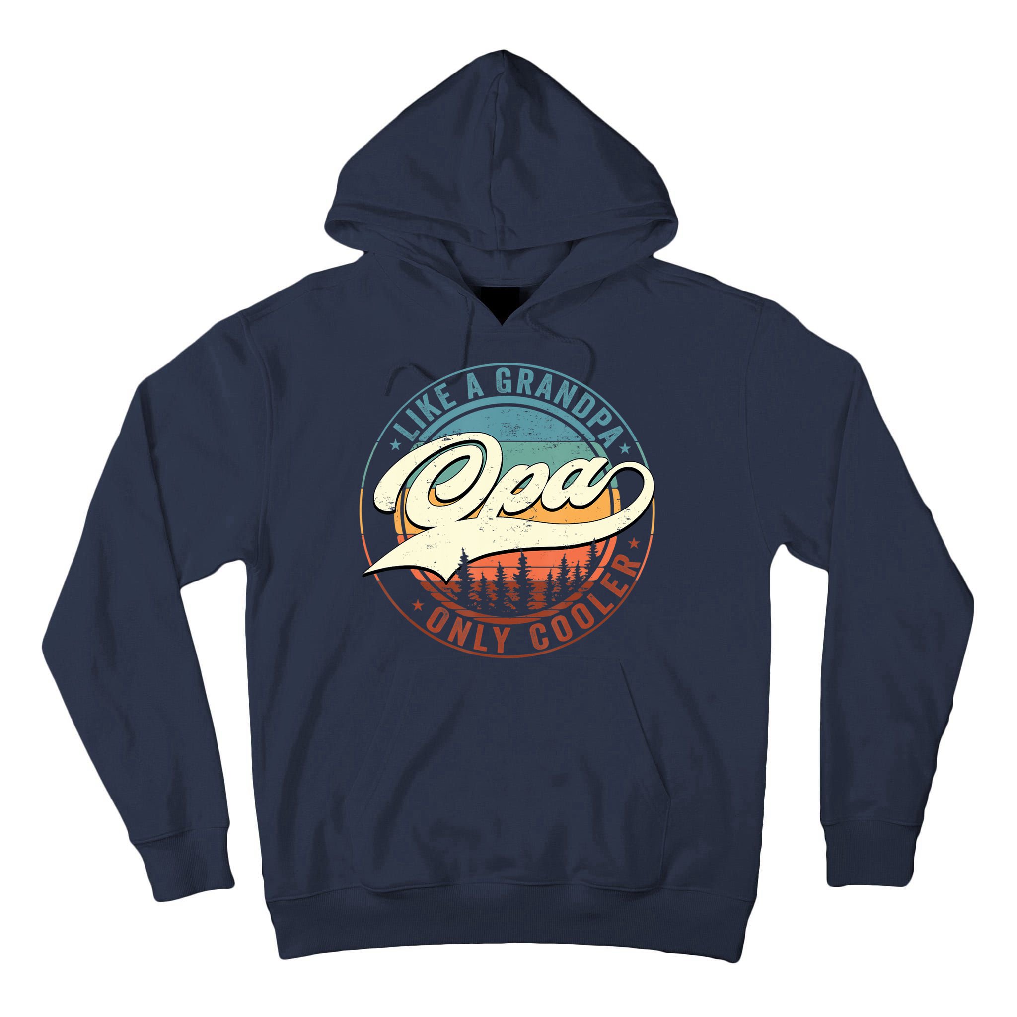 Opa Like A Grandpa Only Cooler Vintage Retro Opa Dad Tall Hoodie
