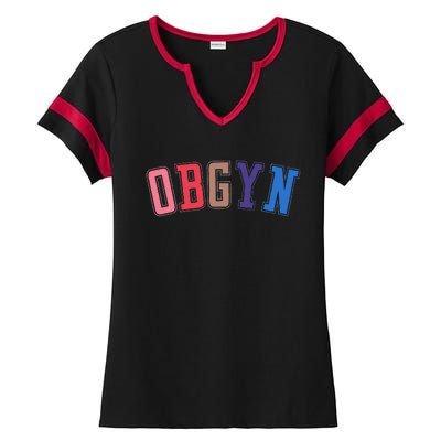 Obgyn Labor And Delivery Nurse Ob Gyn Squad Rn Nurse Ladies Halftime Notch Neck Tee