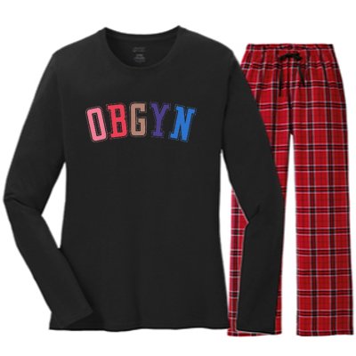 Obgyn Labor And Delivery Nurse Ob Gyn Squad Rn Nurse Women's Long Sleeve Flannel Pajama Set 