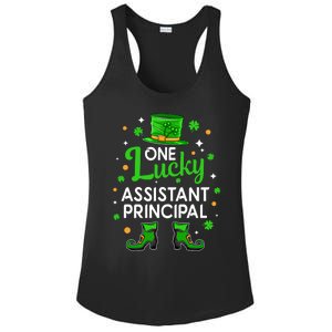 One Lucky Assistant Principal St Patrick's Day Leprechaun Meaningful Gift Ladies PosiCharge Competitor Racerback Tank