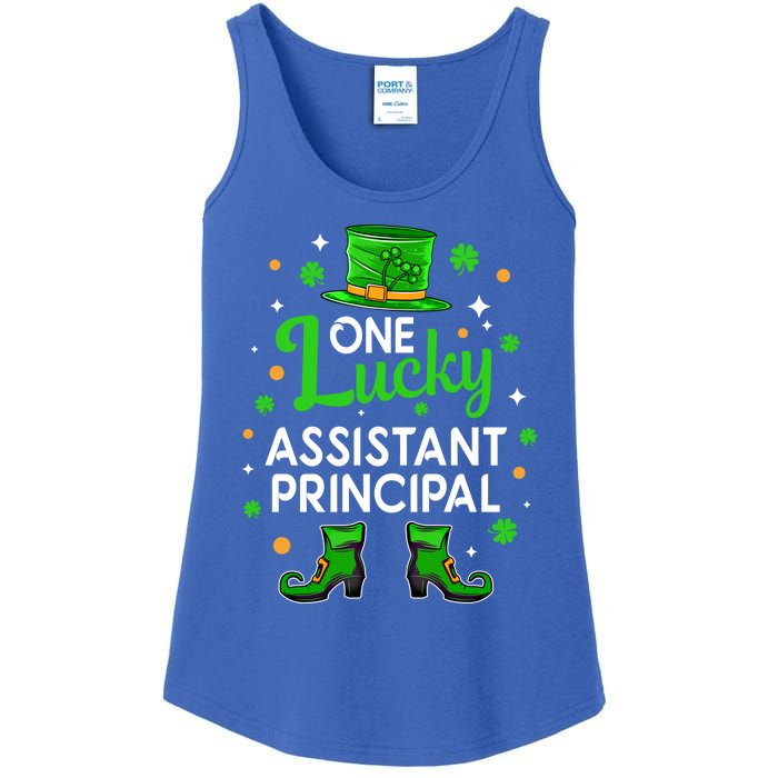 One Lucky Assistant Principal St Patrick's Day Leprechaun Meaningful Gift Ladies Essential Tank