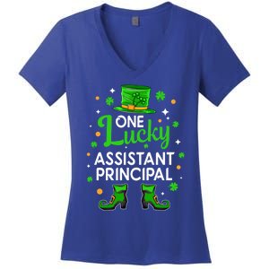 One Lucky Assistant Principal St Patrick's Day Leprechaun Meaningful Gift Women's V-Neck T-Shirt