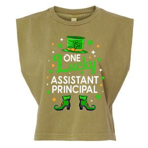 One Lucky Assistant Principal St Patrick's Day Leprechaun Meaningful Gift Garment-Dyed Women's Muscle Tee