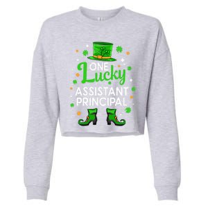 One Lucky Assistant Principal St Patrick's Day Leprechaun Meaningful Gift Cropped Pullover Crew