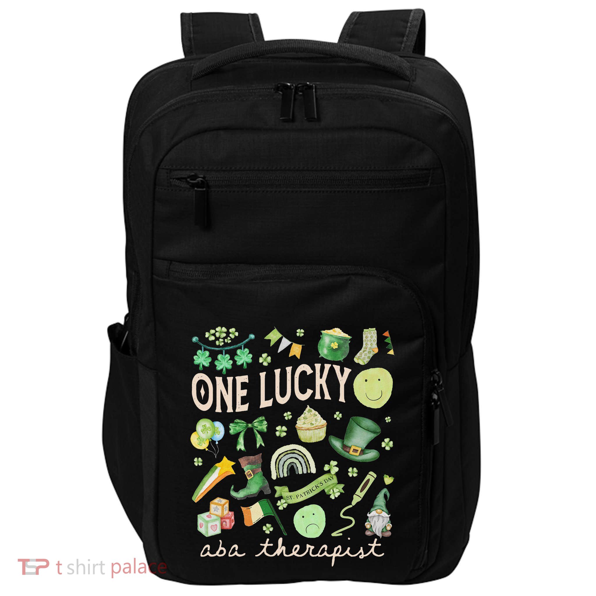 One Lucky Aba Therapist St Patricks Day Behavior Analysis Impact Tech Backpack