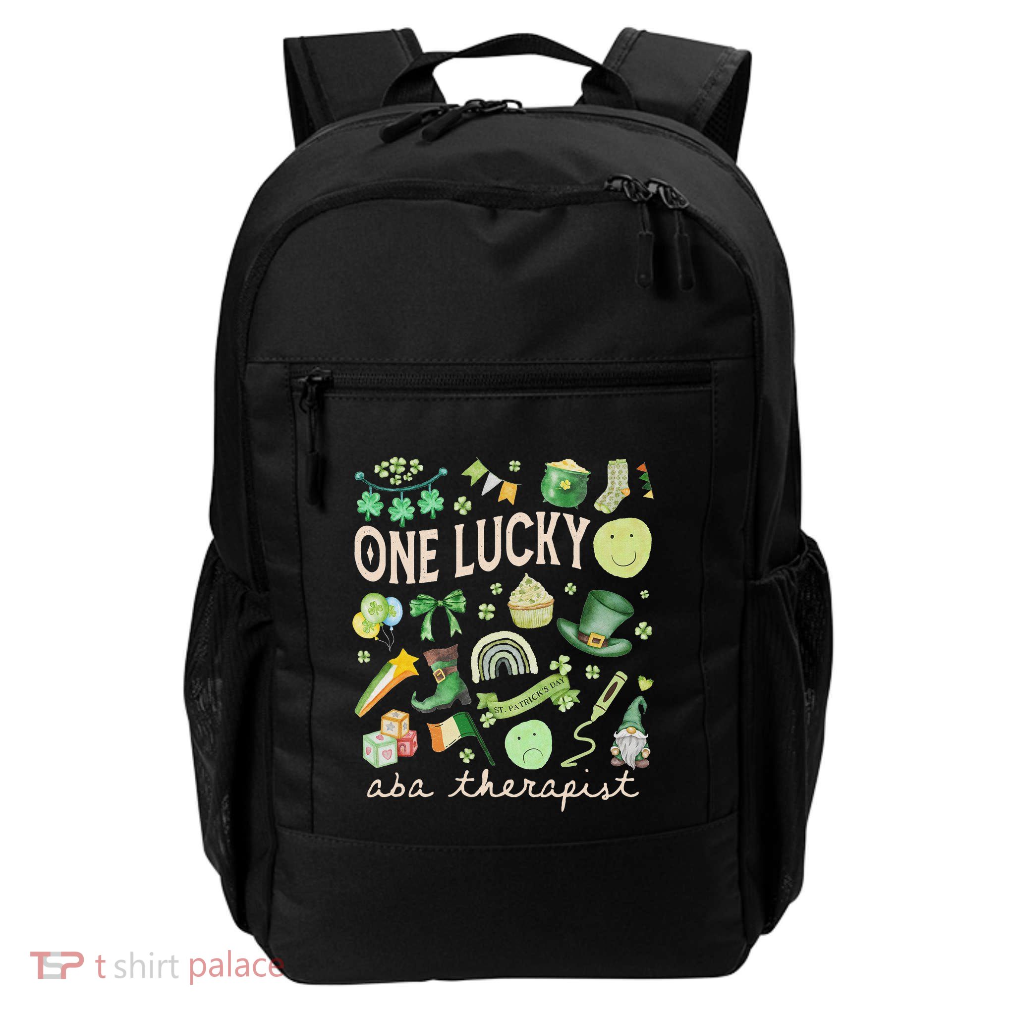 One Lucky Aba Therapist St Patricks Day Behavior Analysis Daily Commute Backpack