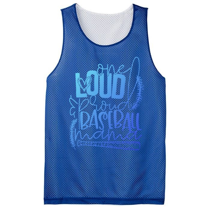 One Loud And Proud Baseball Mama Gift Mesh Reversible Basketball Jersey Tank