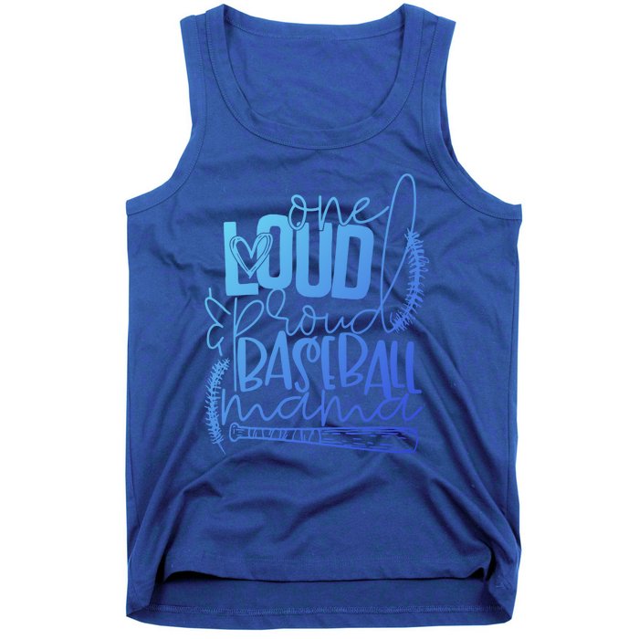 One Loud And Proud Baseball Mama Gift Tank Top