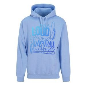 One Loud And Proud Baseball Mama Gift Unisex Surf Hoodie