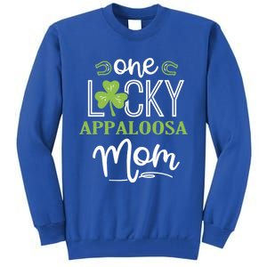 One Lucky Appaloosa Horse Mom Irish Horseback Riding Gift Tall Sweatshirt