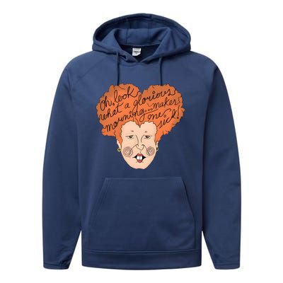 Oh Look Another Glorious Morning Makes Me Sick Funny Witch Halloween Performance Fleece Hoodie