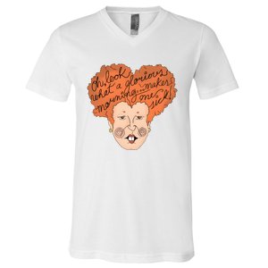 Oh Look Another Glorious Morning Makes Me Sick Funny Witch Halloween V-Neck T-Shirt