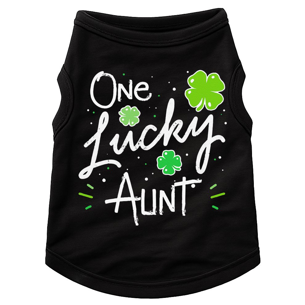 One Lucky Aunt St Patrick's Day Doggie Tank