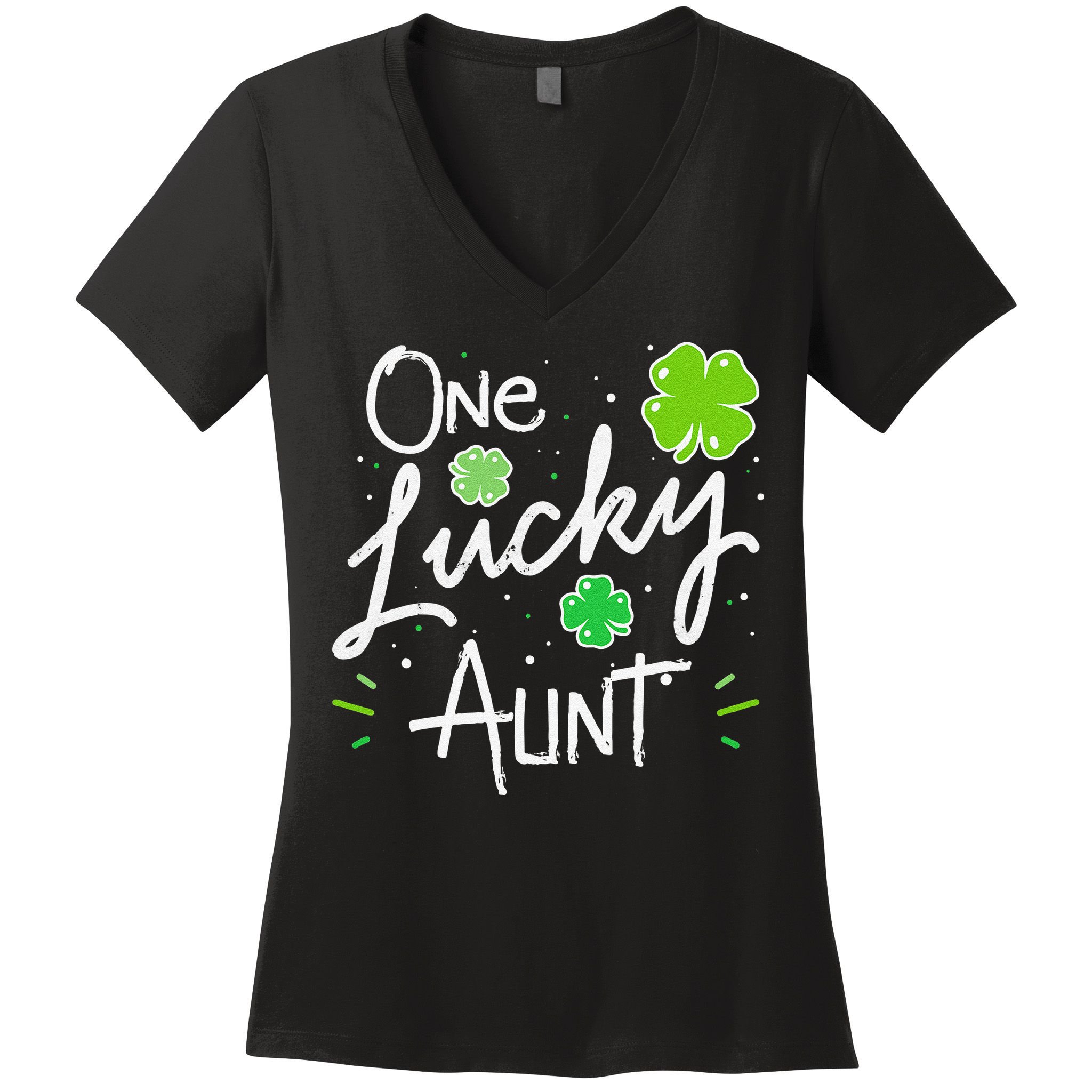One Lucky Aunt St Patrick's Day Women's V-Neck T-Shirt