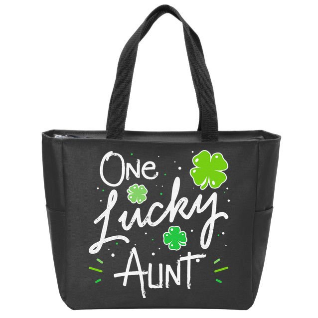 One Lucky Aunt St Patrick's Day Zip Tote Bag