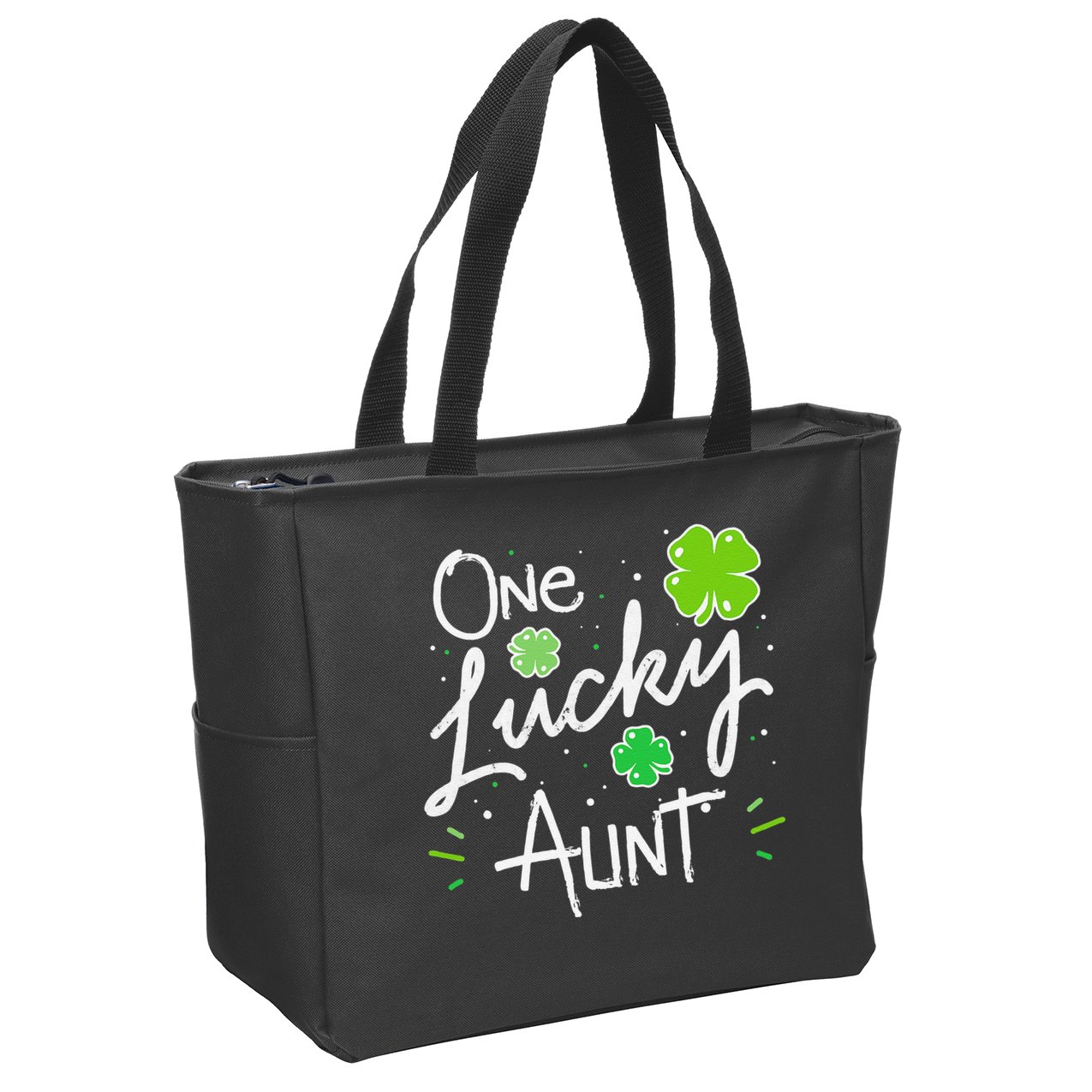 One Lucky Aunt St Patrick's Day Zip Tote Bag