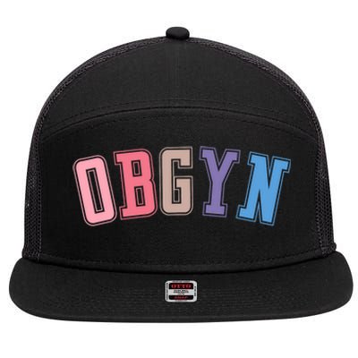 Obgyn Labor And Delivery Nurse Obgyn Squad Rn Nurse 7 Panel Mesh Trucker Snapback Hat