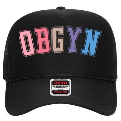 Obgyn Labor And Delivery Nurse Obgyn Squad Rn Nurse High Crown Mesh Back Trucker Hat