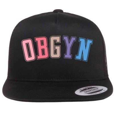 Obgyn Labor And Delivery Nurse Obgyn Squad Rn Nurse Flat Bill Trucker Hat