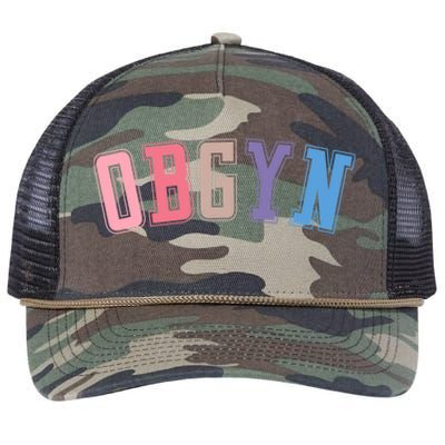 Obgyn Labor And Delivery Nurse Obgyn Squad Rn Nurse Retro Rope Trucker Hat Cap