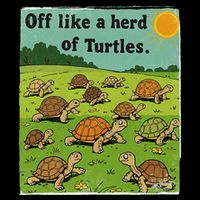 Off Like A Herd Of Turtles! Funny Family Saying Flexfit Unipanel Trucker Cap