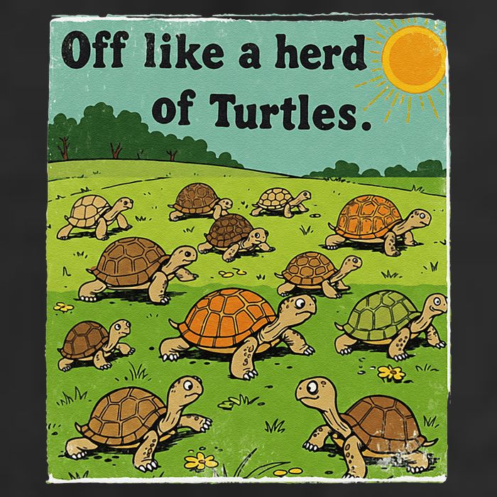 Off Like A Herd Of Turtles! Funny Family Saying 15oz Campfire Ceramic Mug