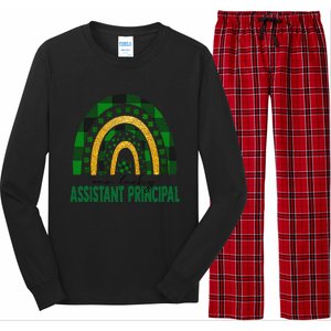 One Lucky Assistant Principal Rainbow St Patricks Day Long Sleeve Pajama Set