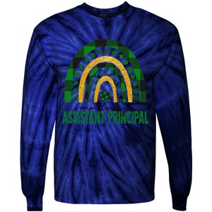 One Lucky Assistant Principal Rainbow St Patricks Day Tie-Dye Long Sleeve Shirt