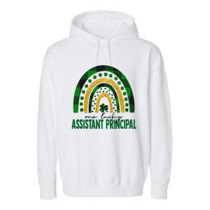 One Lucky Assistant Principal Rainbow St Patricks Day Garment-Dyed Fleece Hoodie