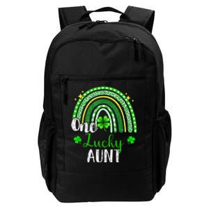 One Lucky Aunt Leopard green Rainbow St Patrick’s Day Daily Commute Backpack