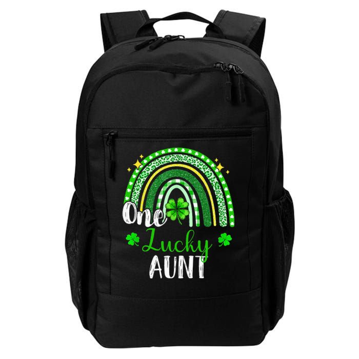 One Lucky Aunt Leopard green Rainbow St Patrick’s Day Daily Commute Backpack