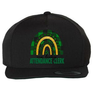 One Lucky Attendance Clerk Rainbow St Patricks Day Gift Wool Snapback Cap