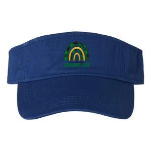 One Lucky Attendance Clerk Rainbow St Patricks Day Gift Valucap Bio-Washed Visor