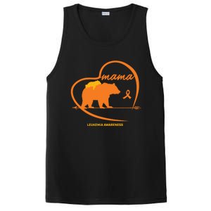 Orange Leukemia Awareness Mom Son Daughter Mama Bear Cancer Great Gift PosiCharge Competitor Tank