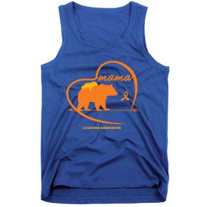 Orange Leukemia Awareness Mom Son Daughter Mama Bear Cancer Great Gift Tank Top