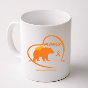 Orange Leukemia Awareness Mom Son Daughter Mama Bear Cancer Great Gift Coffee Mug