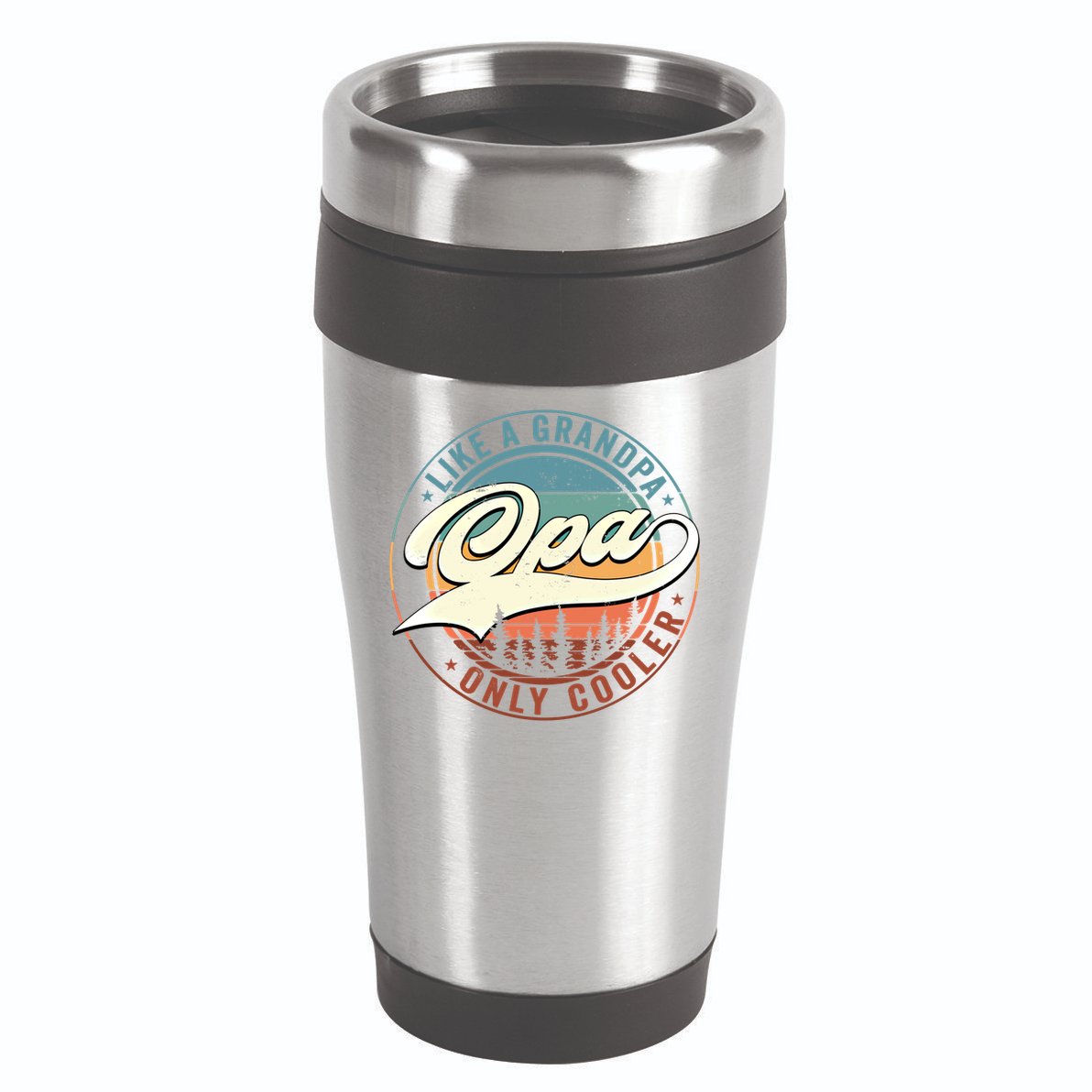 Opa Like A Grandpa Only Cooler Vintage Retro Opa Dad Gift 16oz Travel Tumbler