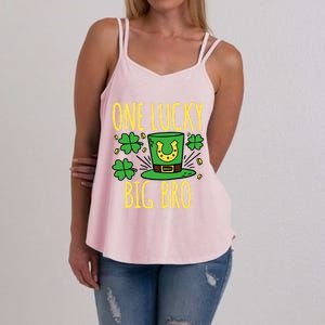 One Lucky Big Bro St Patrick's Day Lucky Big Bro Cute Gift Women's Strappy Tank