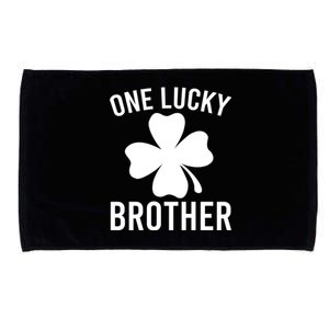 One Lucky Brother St Patricks Day Bro Funny Irish Shamrock Gift Microfiber Hand Towel