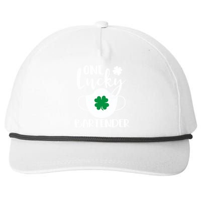 One Lucky Bartender St Patrick's Day Bartending Meaningful Gift Snapback Five-Panel Rope Hat