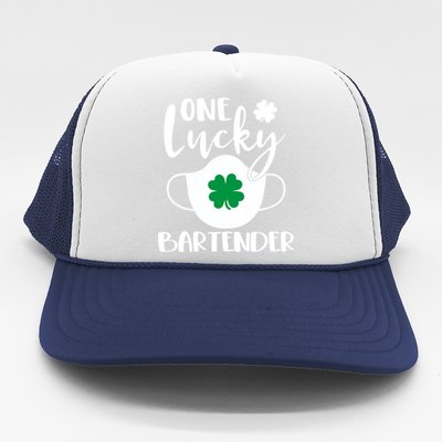 One Lucky Bartender St Patrick's Day Bartending Meaningful Gift Trucker Hat