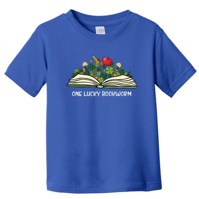 One Lucky Bookworm St Patricks Day Reader Bibliophile Irish Cute Gift Toddler T-Shirt